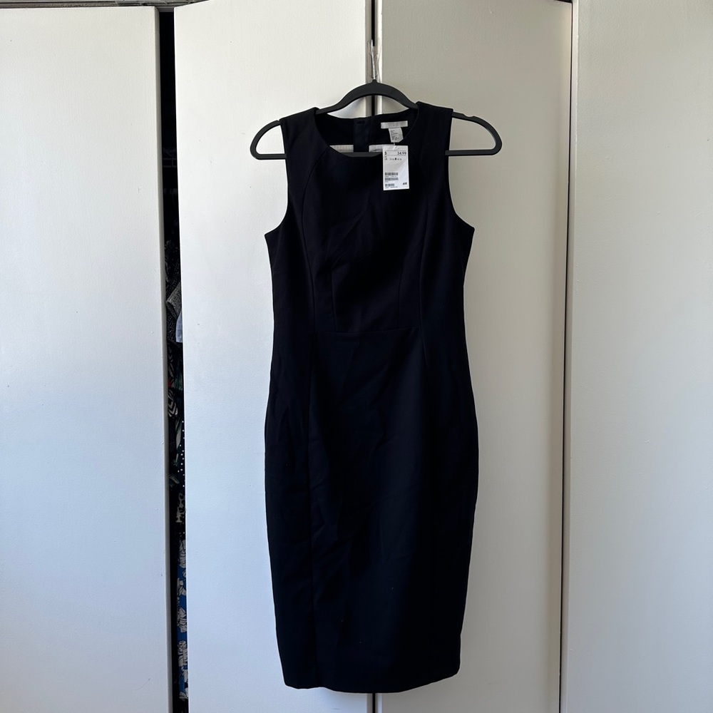 NWT - H&M Elegant Black Sleeveless Dress